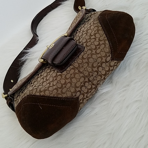 SOLD• COACH Brown Signnture Leather Small - Picture 4 of 7